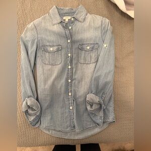 J. Crew Light Blue Chambray Shirt